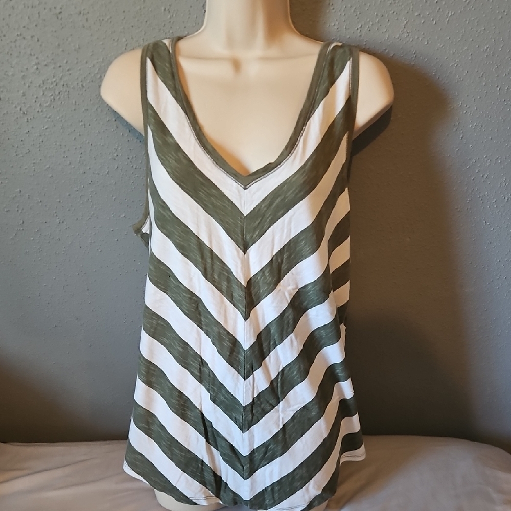 Striped V-Neck Tank Top